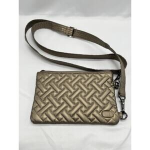 Lug Peekaboo CrossbodyQuilted Pouch Copper Brown Rust Purse Clutch Travel Work